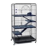 Little Friends Blenheim Extra Tall Rat Cage with Accessories, 140 cm, Black