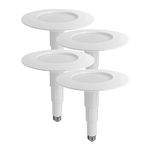 Soliseed 5/6 Inch LED Can Lights Length Adjustable Recessed Lights,Retrofit Downlight ETL Damp Rated,12W=60W,2700K Soft White,800LM, Dimmable,Slope Trim,Easy Install,4-Pack