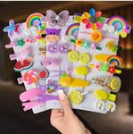 Adilish Fashion 14 Pcs Multi Unicorn Ice Cream Hair Clips Set Baby Hairpin For Kids Girls Toddler Barrettes Hair Accessories Hair Clip (Multi-Color)