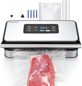 INKBIRD 13 In 1 Vacuum Sealer Machine,160 Watts Pro Vacuum Sealer with Double Pump,Food Sealer Preservation Dry/Moist/Liquid,Roll Storage&Cutter, Auto-Locked,Detachable Design,Easy to Clean,Bags&Roll