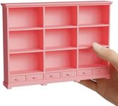 1:12 Scale Dollhouse Bookshelf, Classic Mini Bookcase & Versatile Dollhouse Furniture Decor, Interesting Christmas & Birthday Gift for Kids