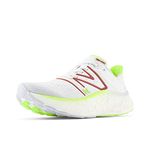 New Balance Men's Fresh Foam X More V4 Running Shoes, Quartz Grey Thirty Watt Brick Red, 11 UK