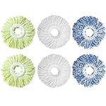 6 Pack Spin Mop Refill Pads Compati
