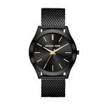 Michael Kors Men's Slim Runway Analog-Quartz Watch with Stainless-Steel Strap, Black, 22 (Model: MK8607), Black, MK8607 - Slim Runway One Size