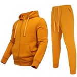 Mens Tracksuits Set Athletic Long Sleeve Full Zip Jogging Suit 2 Piece Fleece Hooded Casual Sports Drawstring Sweatsuits for Men-Big and Tall Size(Timberland,3XL), Timberland, XXXL