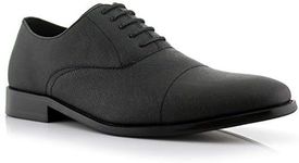 Ferro Aldo Garrett MFA19623L Men’s Classic Vegan Leather Lace-Up Oxford Formal Dress Shoes, Black, 11