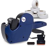 Perco 2 Line Price Gun Labeler Kit - Includes 2 Line Pricing Gun, 10,500 Plain White Labels, and Preloaded Inker