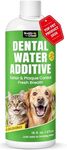 Dog Breath Freshener – Enzymatic Dog Dental Water Additive for Teeth Claning – Freshens Breath & Reduces Tartar – Easy Dog Mouthwash Cleaner for Teeth & Gums – No Brushing Needed, Uncented, 16oz