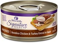 Wellness Core Signature Selects Grain Free Wet Canned Cat Food, Shredded Chicken & Turkey, 2.8-Ounce (Pack of 12)