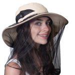 Beekeepers Hat w/Removable Mosquito Head Net for Outdoors UV Protective KH Khaki