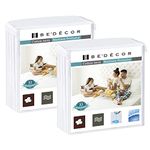 Bedecor Waterproof Mattress Protector Twin Size (2 Pack), Soft Cotton Terry Mattresses Cover Twin, Breathable and Noiseless, Suit for Home Hotel Hospital, Deep Pockets Fit Up to 18"- White