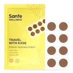 Sanfe Motion Sickness Patch | Travel with Ease | Fast acting, non-drowsy | No side effects | Lasts upto 72 hours | 8 patches, For men & women