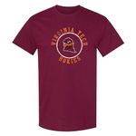 UGP Campus Apparel AS04 -Distressed Circle Logo T Shirt, Virginia Tech Hokies Maroon, X-Large