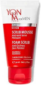 Yon-Ka Mens Foaming Scrub (50ml) Deep Cleansing Exfoliator, Gentle Gel Wash Tightens Pores and Prevents Ingrown Hairs