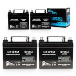 4-Pack UB12350 Universal Sealed Lead Acid Battery (12V, 35Ah, L1 Terminal, AGM, SLA) Replacement - Compatible with Regal, Kawasaki Teryx, Power Wheelchair, Kubota B7100, BX2200