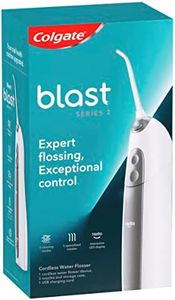 Colgate Blast Water Flosser Series 2, Expert Flossing, Cordless Waterproof Rechargeable, 1 Pack, 3 Refill Nozzle Heads