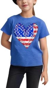 American Flag Shirt Toddler Boys Girls USA Flag Shirts Kids 4th of July T-Shirt Patriotic Tee Tops Outfits 3-10years