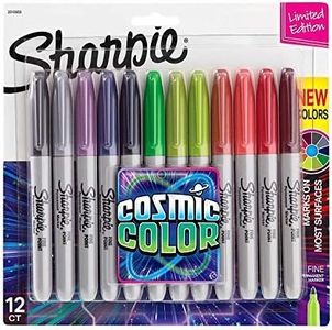 Sharpie Permanent Markers, Fine Point, Cosmic colour, Limited Edition, 12 Count