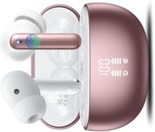 VEKJ AI Language Translation Earbuds Real Time, Supports 164 Languages With AI App, Translation Device fit Business/Travel, Rose Gold