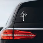 Bargain Max Decals - LOTR Tree of Gondor Sticker Decal Notebook Car Laptop 7" (White)