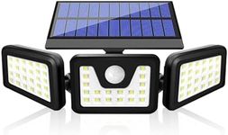 SolarX Solar Lights Outdoor with 3 Adjustable Heads 74 Led- Solar Motion Sensor Light 270° Wide Angle Illumination, 800 Lumens- IP65 Waterproof Solar Security Floodlight for Porch, Patio and Garden