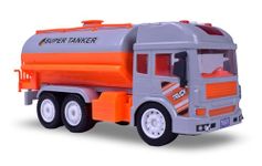 APPSTER Super Oil Tanker Truck Toys for Kids, Pull Back Vehicles Toy, Unbreakable Plastic Truck with Light & Sound, Friction Power Toy Trucks 3+ Years Old Boys Girls (Multicolor) (Oil Tanker)