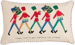 Mud Pie Nutcrackers Pillow, 12" x 20", TAN