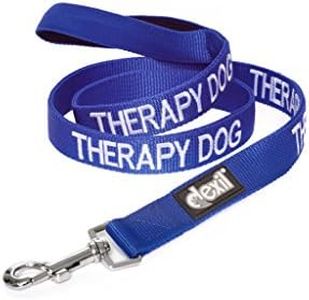 Therapy Dog Blue Color Coded 2 4 6 Foot Padded Dog Leash Prevents Accidents by Warning Others of Your Dog in Advance (4ft)