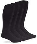 Jefferies Men's Microfiber Nylon Rib Over The Calf Dress Socks 4 Pack