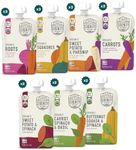 Serenity Kids Certified Organic Baby Food Veggie Puree Pouches Variety Pack - 18 x 3.5 oz for 6+ Months - No Added Sugar & Allergen Free - BPA-Free Packaging - Baby Food Pouches - Pouches Toddler
