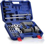 WORKPRO 9-Way Slide Hammer Puller Set, 27-Piece Wheel Hub Removal Tool, for Front Hub & Rear Axle, Heavy Duty Bearing Puller Set with Carry Box