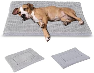 BVAGSS Dog Bed Mat,Reversible Crate Pad, Memory Foam Beds, Soft Warm Pet Cushion for Small Medium Dogs, Washable Pet Sleeping Mattress Kennel Bed Pad XH079 (42''x28''x1.6'',Grey)
