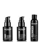 Battle Cry Makeup Kit For Men, Lightweight Liquid Foundation, Cleanser For Face Makeup, Long Lasting Makeup With Primer, All In 1 Full Party Kit For Men, (Medium, Pack of 3)