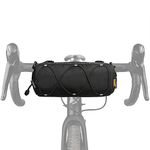 Rhinowalk Bike Handlebar Bag, Bicycle Front Bag Fram Storage Roll Bag Mountain Road Bikes Commuter Shoulder Bag Professional Cycling Accessories-Full Black