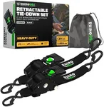 Rhino USA Retractable Ratchet Tie Down Straps