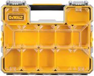 DEWALT Small Parts Organizer, Hardware Storage Box with Removable Dividers, 10-Compartment (DWST14825)