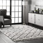 nuLOOM Transitional Kristi Shag Area Rug, 5x8, Ivory