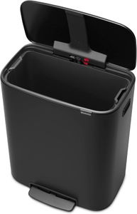 Brabantia Bo Pedal Bin 60L – Large Black Kitchen Trash Can