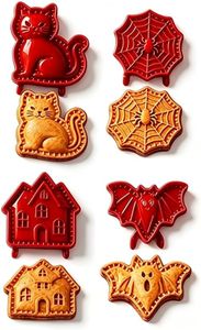 Halloween Hand Pie Molds Set, Reusable Fall Baking Supplies, F-4 Pcs