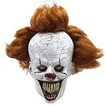 Binggle Halloween Mask IT Pennywise for Adults Clown Scary Costume Cosplay Party (mouth-openning)
