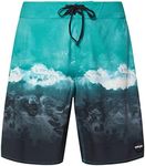 Oakley Mens Whitewash 20" Boardshort Board Shorts, Mint Green Wave, 34 US