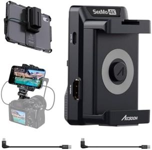 Accsoon SeeMo 4K HDMI Adapter, 4K30/1080p60 HDMI Video Transmitter for iPad i-Phone 17/ 17Pro/17Pro Max, Support Real-Time Monitoring/Live Streaming/Recording/Sharing, SD Card Reader (iOS12 or Later)