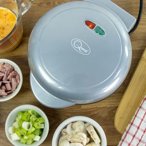 Dual Electric Omelette Maker – Non-Stick Plates, Cool Touch Handle, Ready Light
