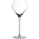 Libbey 4-Piece Handmade Crystal White Wine Glasses Set, 19 oz / 550 ml, White, Reusable, Dishwasher Safe, Recyclable, Solid Pattern