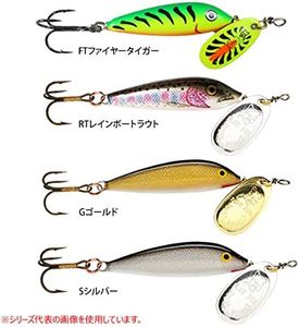 Blue Fox Vibrax Minnow Spin, Inline Spinner Lure with Minnow Body for Trout, Bass, Walleye, and Salmon Fishing, Blade Size 1, Silver/Plated Silver