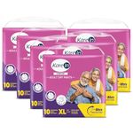 KareIn Comfort Adult Diaper Pants, Extra Large 100-150 Cm (40"- 59"), Unisex, Leakproof, Elastic Waist, Wetness Indicator,Pack of 6, 60 Count