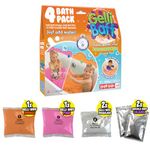 GELLI Baff 4 USE 4 X Orange & Pink GELLI- 600G Turn Water Into Colourful Goo, Children's Sensory and Bath Toy, Certified Biodegradable Gift