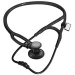 MDF Sprague-X Redesigned Sprague Rappaport Stethoscope with Adult, Pediatric, and Infant convertible chestpiece, All Black Tube, MDF767X-BO