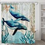 Nautical Whale Shower Curtain Ocean