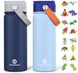 GoKEDA 18oz Kids Water Bottle, 2 Pa